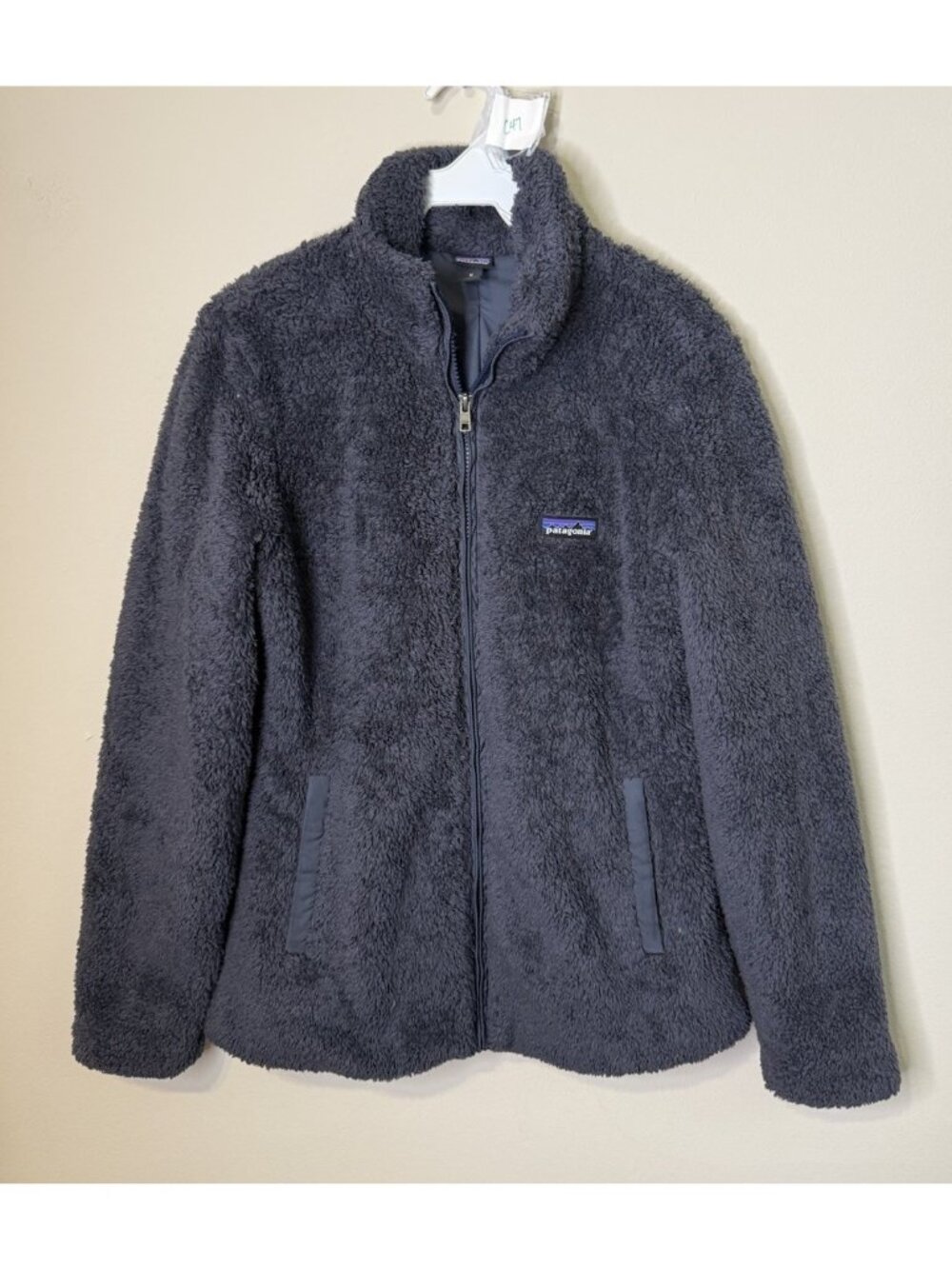 Patagonia Los Gatos Fleece Jacket Gray Spell Out Zip